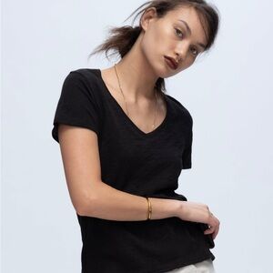 ATM Anthony Thomas Melillo SLUB JERSEY SCHOOLBOY V-NECK TEE